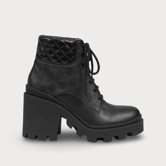 Gucci Trip 70 GG Monogram Quilted Ankle Boot - Women’s 6.5 - Picture 1 of 8